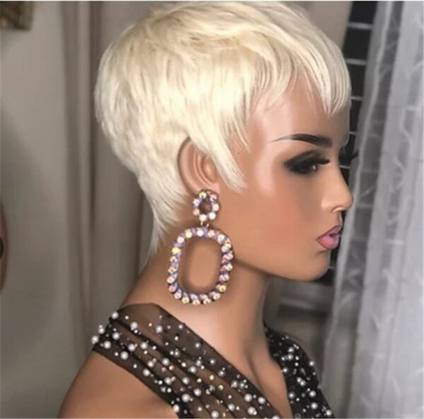 Ladies Fashion Short Straight Hair Golden - Image 5