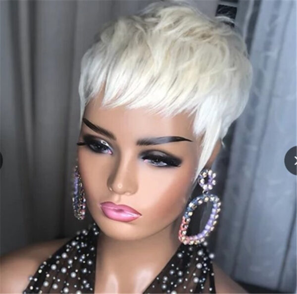 Ladies Fashion Short Straight Hair Golden - Image 6