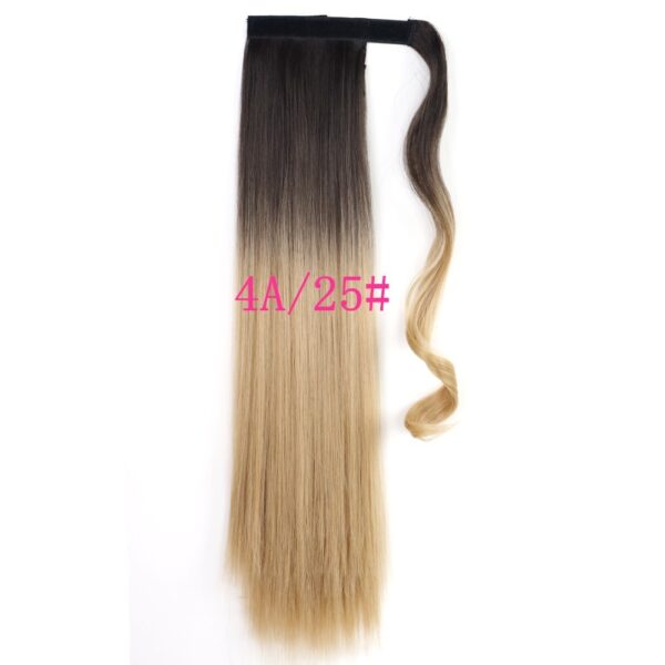 Long Straight Wrap Around Clip In Ponytail Hair Extension Heat Resistant Synthetic Tail Fake Hair - Image 6