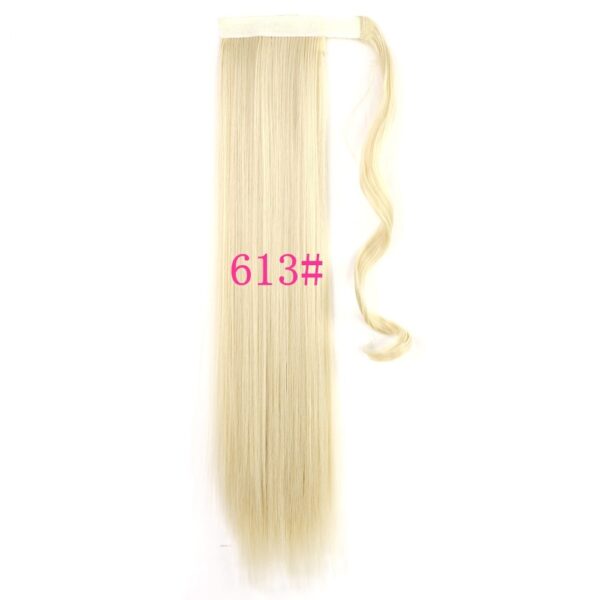Long Straight Wrap Around Clip In Ponytail Hair Extension Heat Resistant Synthetic Tail Fake Hair - Image 7