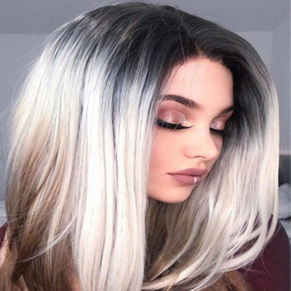 Three-color Gradient Mid-section Women's Wig Set - Image 2