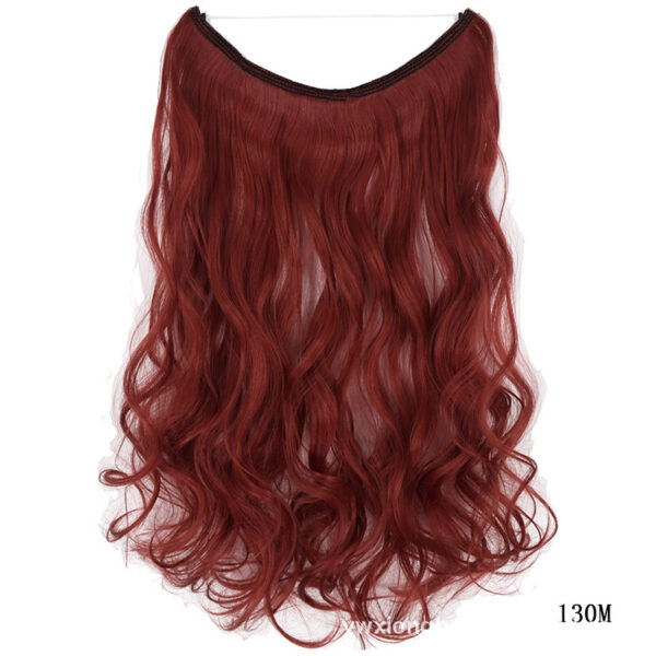 22 inches Invisible Wire No Clips in Hair Extensions Secret Fish Line Hairpieces Silky Straight Synthetic - Image 6