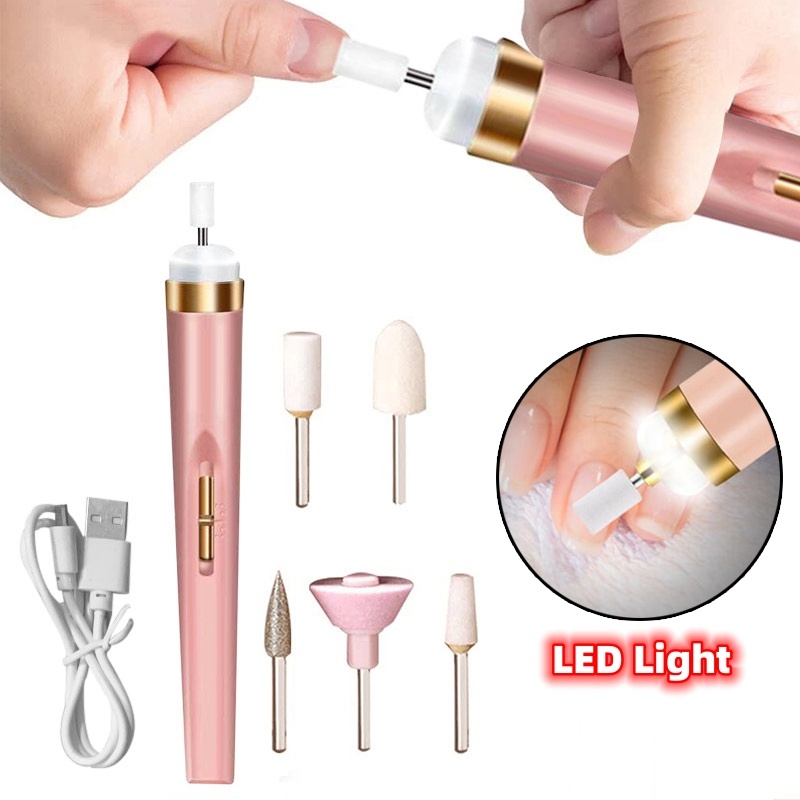 5in1 Manicure Machine Set Electric Nail Drill Polisher