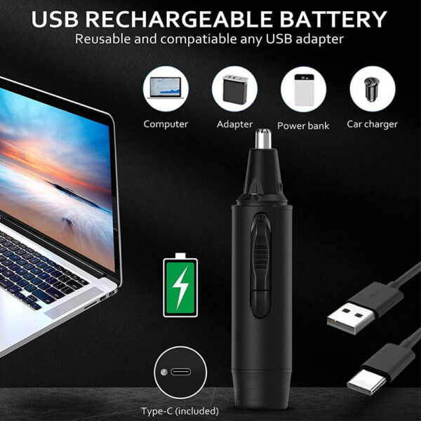 Electric Nose Ear Hair Trimmer Eyebrow Shaver Nose Hair Clipper Groomer For MEN - Image 10