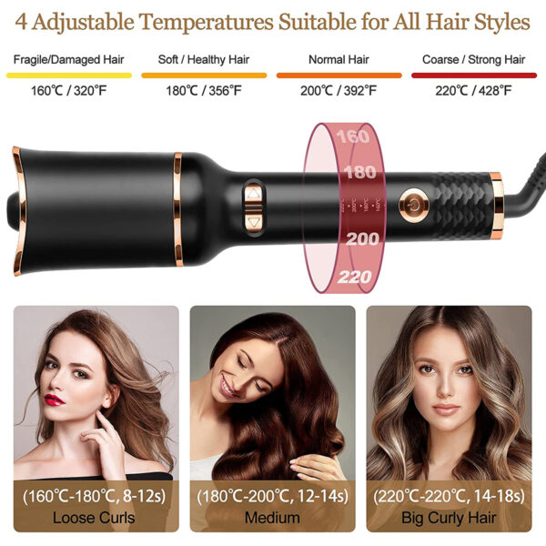 Automatic Curling Iron Air Curling Flat Iron Magic Wand Wave Styling Automatic Rotating Curling Wand Salon Styling - Image 5
